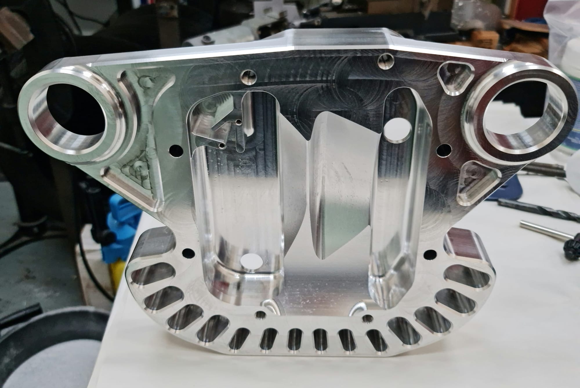 Billet aluminium differential housing machined from solid